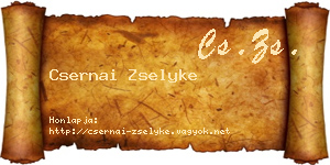 Csernai Zselyke névjegykártya